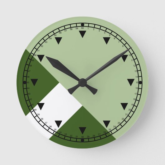 Modern kleurenblok Geo 1 Ronde Klok (Voorkant)