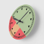 Modern kleurenblok Geo 1 Ronde Klok (Hoek)