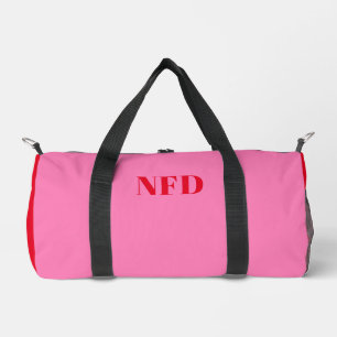 Modern Kleurenblok - Heet Roze & Vet Rood Monogram Plunjezak