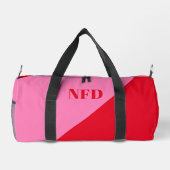 Modern Kleurenblok - Heet Roze & Vet Rood Monogram Plunjezak (Achterkant)