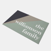 Modern kleurenblok in pagina en bruin, persoonlijk deurmat (Schuin)