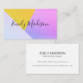 Modern / kleurenblok / levendig visitekaartje (Voorkant / Achterkant)