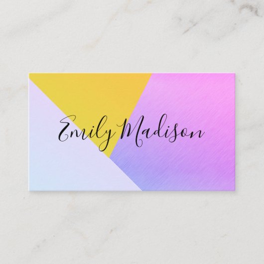 Modern / kleurenblok / levendig visitekaartje (Voorkant)