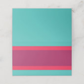 Modern kleurenblok Turquoise Pink Paars Plaatskaartje (Buitenkant ongevouwen)