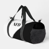 Modern kleurenblok - zwart-wit monogram plunjezak (Rechterhoek)