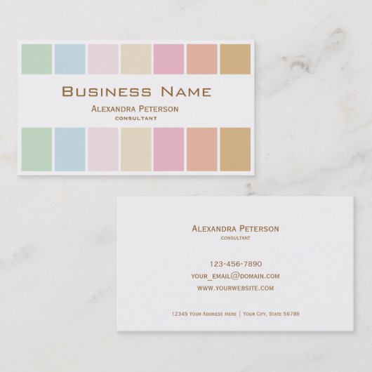 modern kleurenpalet visitekaartje (Voorkant / Achterkant)