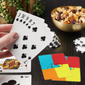 Modern kleurenpatroon met wieltjes pokerkaarten (Insitu)