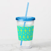 modern kleurig patroon acryl drinkbeker (Achterkant)