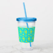 modern kleurig patroon acryl drinkbeker (Links)