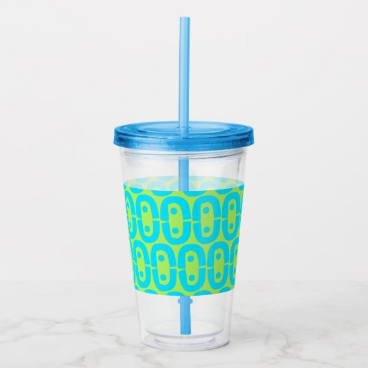 modern kleurig patroon acryl drinkbeker (Voorkant)