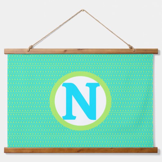 modern kleurig patroon hangend wandkleed (Voorkant)