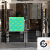 modern kleurig patroon raamsticker (Kantoordeur)