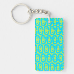 modern kleurig patroon sleutelhanger