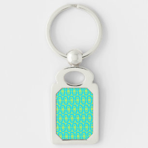 modern kleurig patroon sleutelhanger