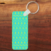 modern kleurig patroon sleutelhanger (Achterkant)