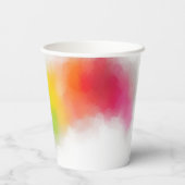 Modern kleurrijk Abstract Blauw Paars Geel Groen Papieren Bekers (Achterkant)