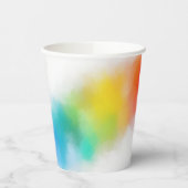 Modern kleurrijk Abstract Blauw Paars Geel Groen Papieren Bekers (Links)