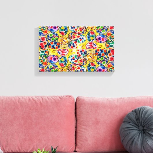 Modern kleurrijk Abstract Canvas Afdruk (Insitu (Woonkamer))
