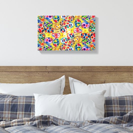 Modern kleurrijk Abstract Canvas Afdruk (Insitu (Slaapkamer))