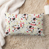 Modern kleurrijk Abstract full print lumbaal kusse Kussen (Deken)