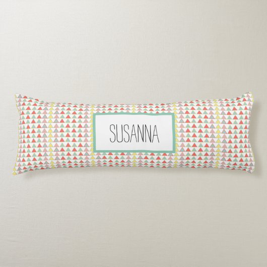 Modern kleurrijk Abstract geometrisch patroon Lichaamskussen (Voorkant)