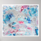 Modern kleurrijk Abstract landschap. Poster (Voorkant)