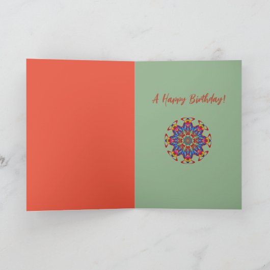 modern kleurrijk abstract met aangepaste tekst kaart (Binnen)