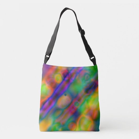 Modern kleurrijk abstract ontwerp crossbody tas (Achterkant)