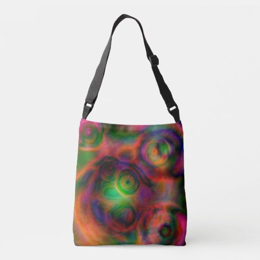 Modern kleurrijk abstract ontwerp crossbody tas (Achterkant)