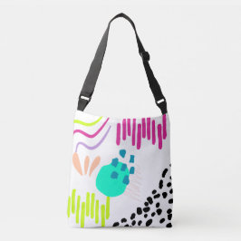 Modern kleurrijk abstract patroon crossbody tas