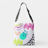 Modern kleurrijk abstract patroon crossbody tas (Achterkant)