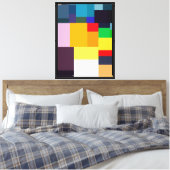 Modern Kleurrijk Abstract Poster Canvas Afdruk (Insitu (Slaapkamer))