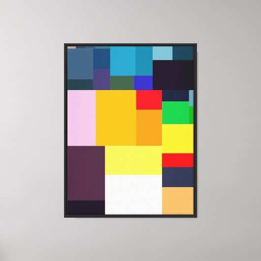 Modern Kleurrijk Abstract Poster Canvas Afdruk (Voorkant)