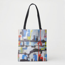 Modern kleurrijk Abstract Tote Bag