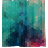 Modern kleurrijk achthoek geometrisch patroon douchegordijn (Voorkant)