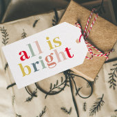 Modern kleurrijk alles is helder | Happy Holiday Cadeaulabel