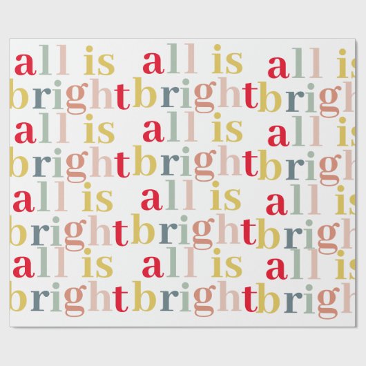 Modern kleurrijk alles is helder | Happy Holiday Cadeaupapier (Vlak)