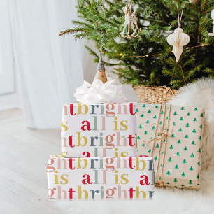 Modern kleurrijk alles is helder Happy Holiday Cadeaupapier