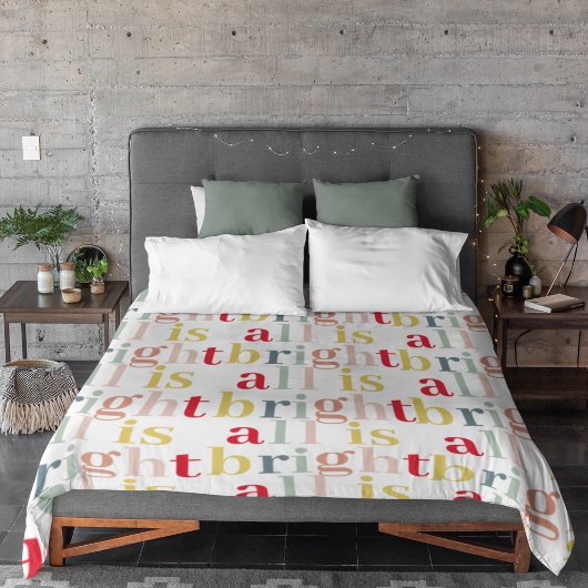 Modern kleurrijk alles is helder | Happy Holiday Fleece Deken