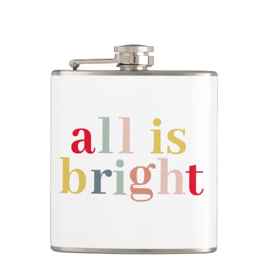 Modern kleurrijk alles is helder | Happy Holiday Heupfles (Voorkant)