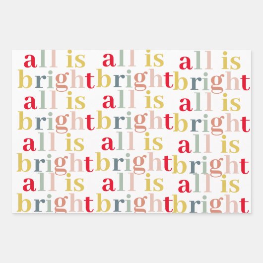 Modern kleurrijk alles is helder | Happy Holiday Inpakpapier Vel (Voorkant)