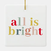 Modern kleurrijk alles is helder | Happy Holiday Keramisch Ornament (Achterkant)