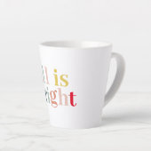 Modern kleurrijk alles is helder | Happy Holiday Latte Mok (Rechterhoek)