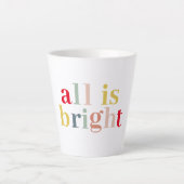Modern kleurrijk alles is helder | Happy Holiday Latte Mok (Voorkant)