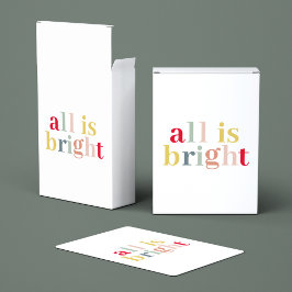 Modern kleurrijk alles is helder | Happy Holiday Pokerkaarten