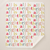 Modern kleurrijk alles is helder | Happy Holiday Sherpa Deken (Voorkant)