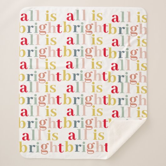 Modern kleurrijk alles is helder | Happy Holiday Sherpa Deken (Voorkant)