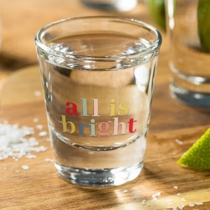Modern kleurrijk alles is helder   Happy Holiday Shot Glas