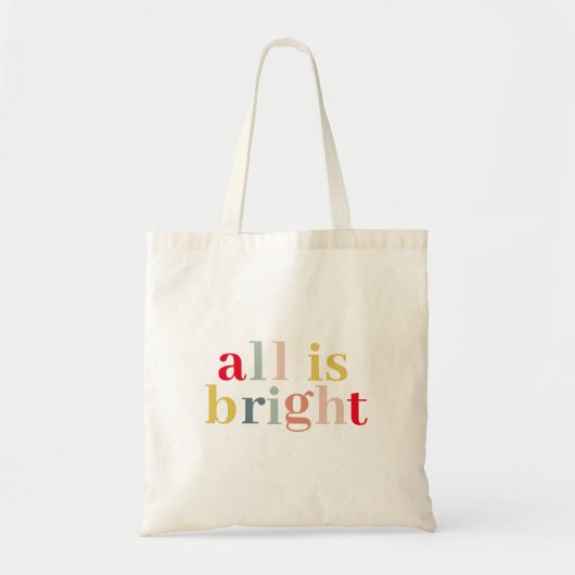 Modern kleurrijk alles is helder | Happy Holiday Tote Bag (Voorkant)