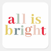 Modern kleurrijk alles is helder | Happy Holiday Vierkante Sticker (Voorkant)